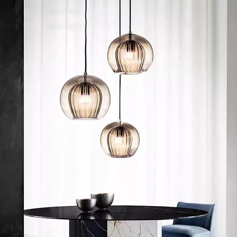 Glass Pendant LED Hanging Lamp Decor Lighting Fixtures