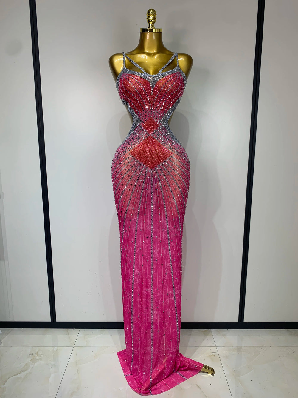 Sparkle Embellished Mini Dress, fitted silhouette, crystal details