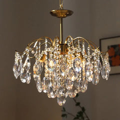 Modern French American Retro Crystal Chandelier Bedroom Dining Room Living Room Cloakroom Romantic Luxuryinos Lamp Pendant Light Golden Atelier 1