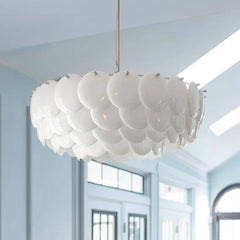 Modern Danish Design White Ceramic Chandelier