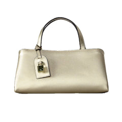 Structured Top Handle Bag with Lock Detail
