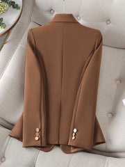 Women Formal Blazer Beige Coffee Black Coats