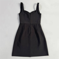 Crystal Embellished Strap Mini Dress