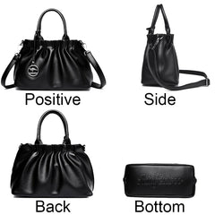PU Leather Pleated Design Crossbody Women Shoulder bag
