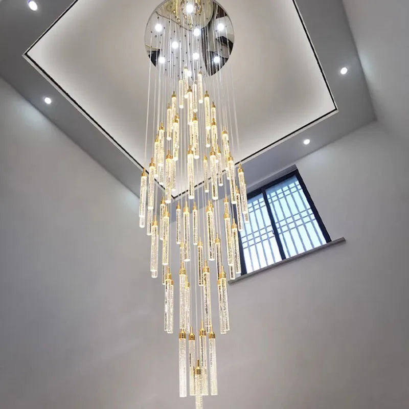 Crystal Chandelier Pendant Lights For Stair Living room