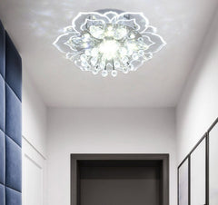 LED Crystal Flower Ceiling Lamp Luxury Living Room Lighting