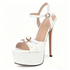 Peep Toe Platform Mixed Colors Stiletto