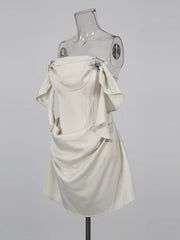 Draped Strapless Mini Corset Dress