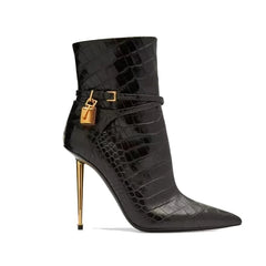 Pointed Toe High Heel Boots