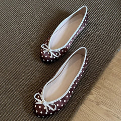Polka Dot Bow Ballet Flats