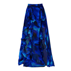 Abstract Print Ruffled Swimwear Set