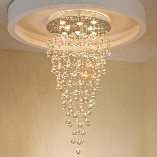 Crystal Chandelier Creative Cone Shaped LED Pendant Lamp