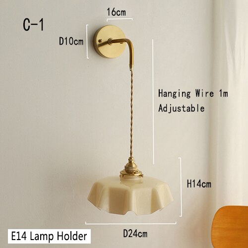 Glass E14 Wall Light Sconce Decoration Lamp