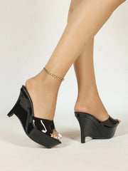 Transparent Platform Wedge Heels