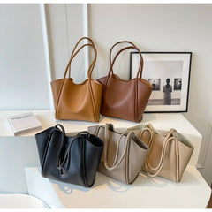 Stylish vintage-inspired PU leather tote bags, showcasing its various color and elegant design .