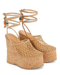 Lace Up Wedge Sandals