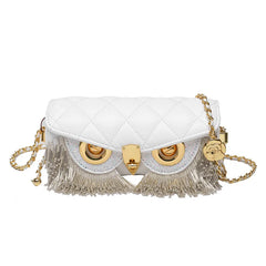Quilted Chain Owl Shoulder Bag
