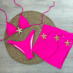 Black Starfish Embellished Bikini Set