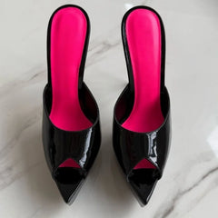 Platform Stiletto Open-Toe Mules