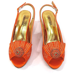 Peep Toe Heel & Matching Bag Set | Elegant Party Shoes with Clutch