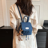 Mini PU Leather Backpack for Women Teenagers Girls