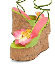 Lace Up Wedge Sandals