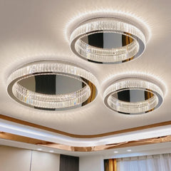 Mirrored K9 Crystals Dimmable Ceiling Light