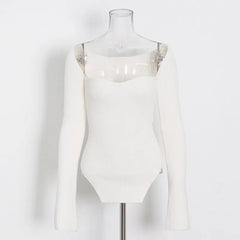 Asymmetrical Knit Off-Shoulder Top