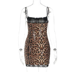 Leopard Sequin Mini Dress