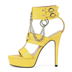 Platform Chain Ankle Strap Sandals