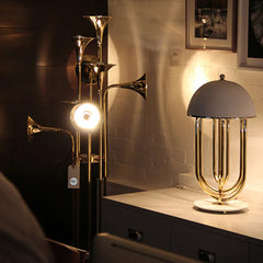 Gold Trumpet Chandeliers| Retro Horn Floor Light