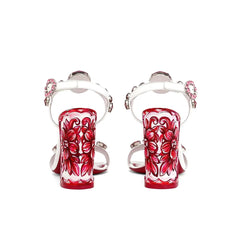 Jewelled Chunky Heel Sandals