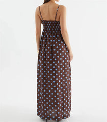 Polka Dot Spaghetti Strap Maxi Dress
