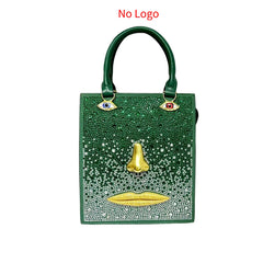 Sculptural Face Embellished Bag