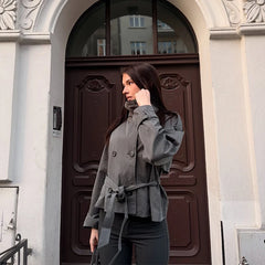Belted Double Breasted Trench Coat