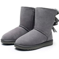 Warm Plush Bow Snow Boots