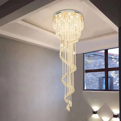 Modern Crystal Chandelier LED Ceiling Light Fixture Luminaire. Golden Atelier 4