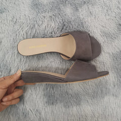 Wedge Heel Open Toe Mules
