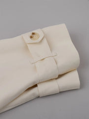 Lapel Double Breasted Belted Jacket