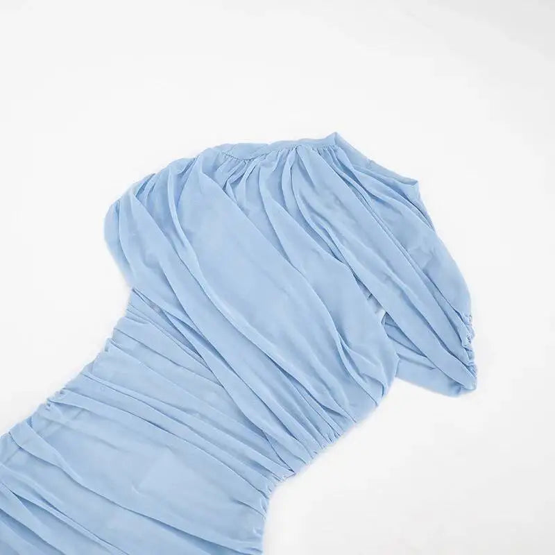 Light blue hijab on a white background
