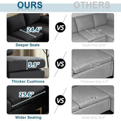 "Modern velvet U-shaped sectional sofa with sleek metal accents"