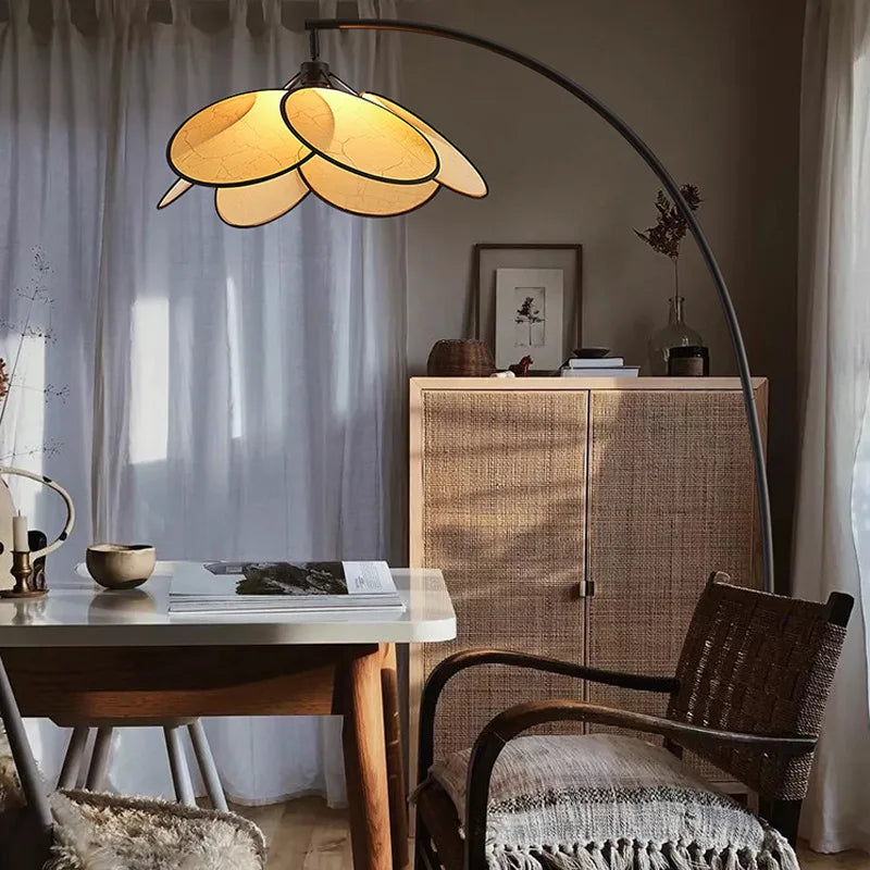 Rattan LED Lighting Floor Lamps Stand Light Bedside Lamp