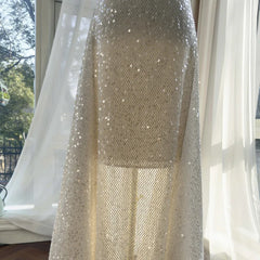 Sequin Spaghetti Strap Midi Dress
