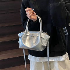 Short Handle PU Leather Tote Bags for Women