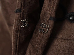 Close-up of hook and eye closure on vest top