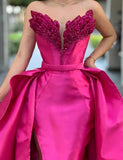 A-line Sequin Satin Formal Prom Dress For Women