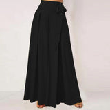 Loose Wide Leg Pants Palazzo Oversized Bow Tie Long Trouser