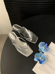 Flowers Clip Toe Women Flat Sandals