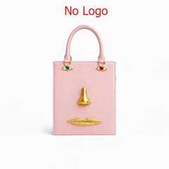 Sculptural Face Embellished Bag