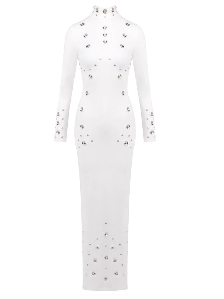 White dress with embellishments 